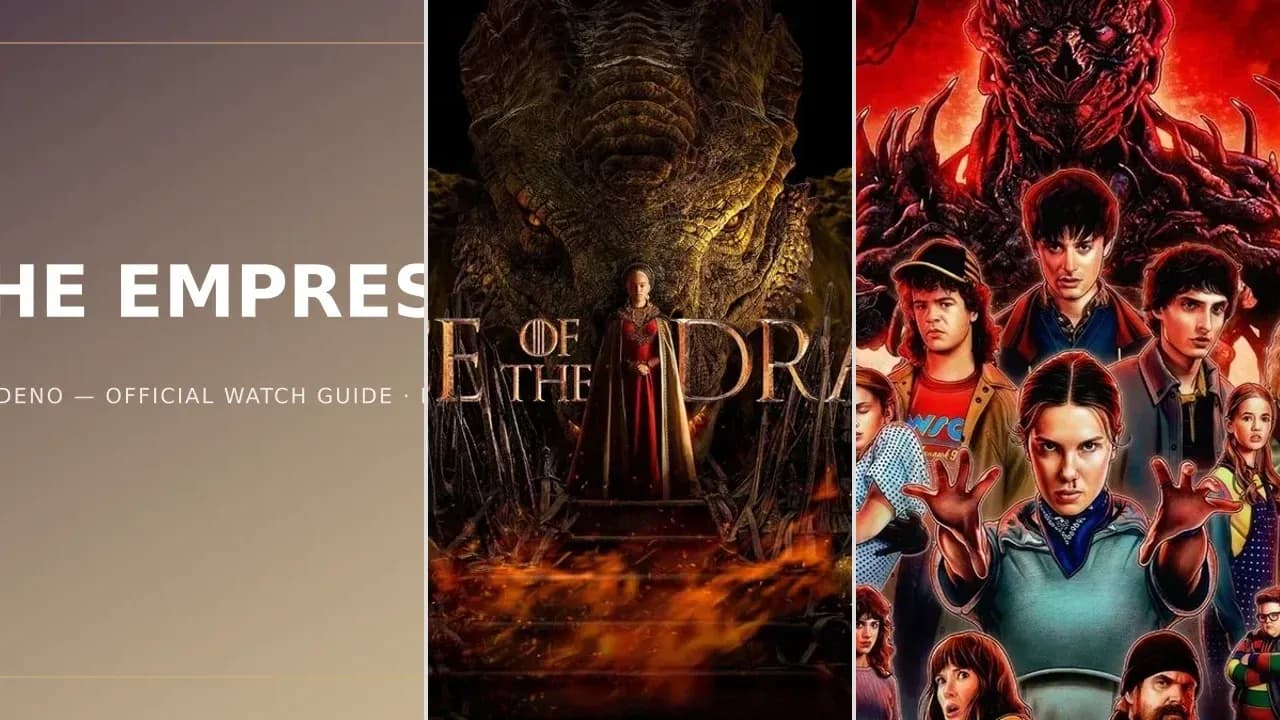 October 2026 international shows — official art from The Empress, House of the Dragon and Stranger Things