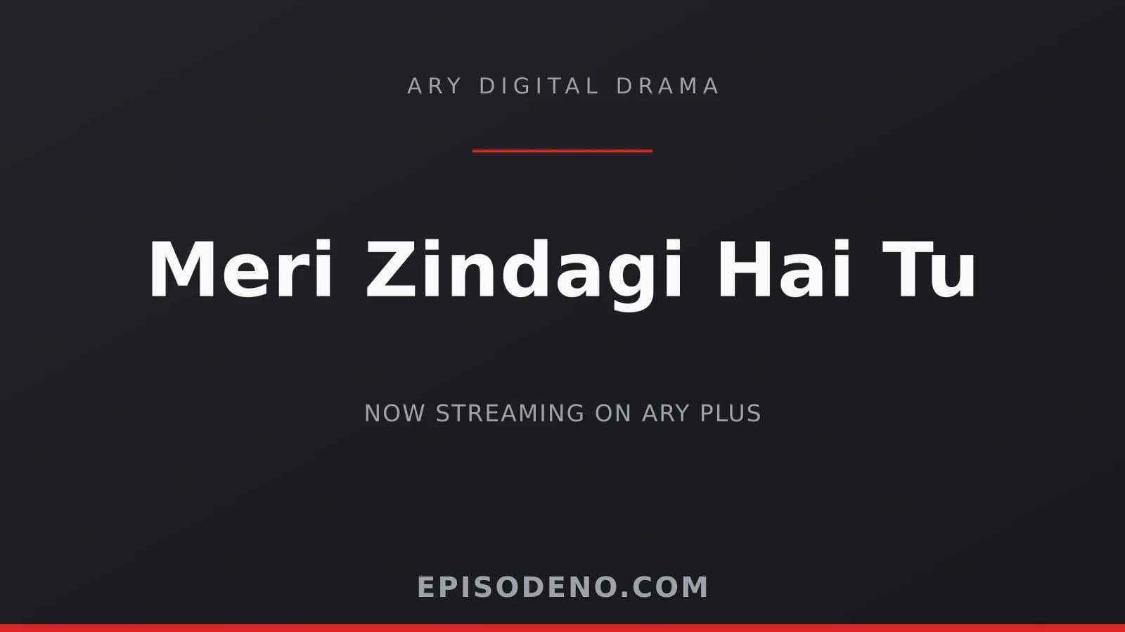 Meri Zindagi Hai Tu ARY Digital drama banner — now streaming on ARY Plus