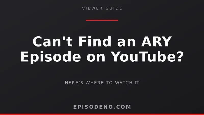 Can't Find an ARY Drama Episode on YouTube? Here's Where to Watch It
