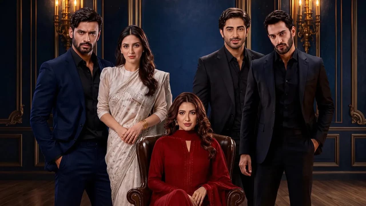 Rutba (ARY Digital, 2026) — official ensemble key art with the cast and the show’s red title