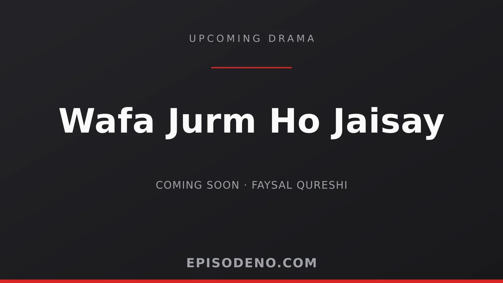 Wafa Jurm Ho Jaisay  drama banner